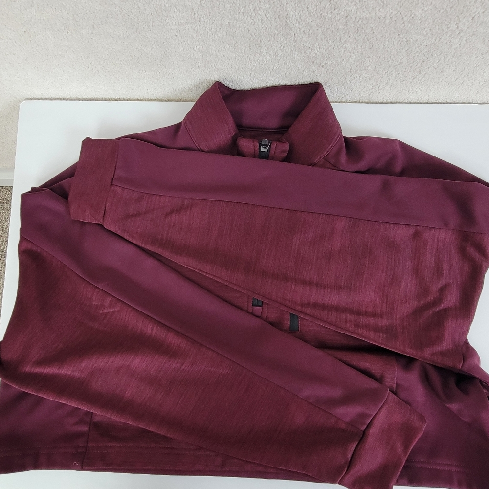 Callaway Black Fig Heather Long Sleeve Golf UPF 50 1/4 Zip Pullover Sz L - Picture 11 of 13